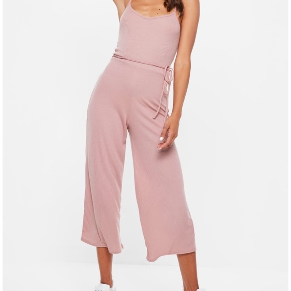 missguided pink jumpsuit